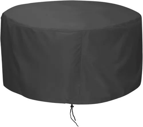 Miniatura 10 de LBTING Cubierta para hoguera, cubierta de 32 pulgadas para hoguera cuadrada de 28-32 pulgadas, impermeable, resistente al viento, a prueba de polvo