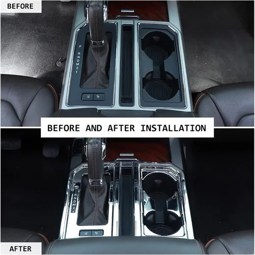 Miniatura 3 de Linskip Cubierta del panel de cambio de engranajes compatible con accesorios Ford F150 2015 2016 2017 2018 2019 2020 Ford F150 2015 2016 2017 2018