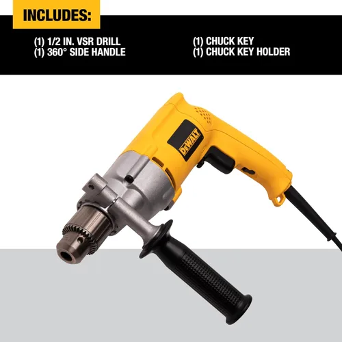 Miniatura 2 de DEWALT Taladro con cable, 7.8 amperios, 1/2 pulgada (DW245)