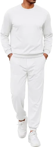 Miniatura 80 de COOFANDY Conjunto deportivo de 2 piezas para hombre, sudadera de manga larga, sin botones, para deportes, casual, fitness, trotar