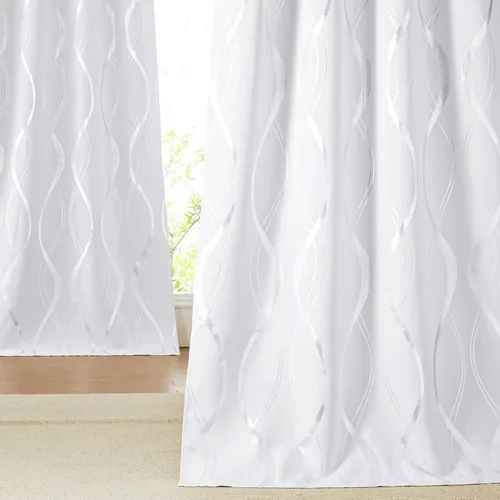 Miniatura 118 de NICETOWN Paneles de Cortinas Opacas para Dormitorio - Tratamiento de Ventanas con Aislamiento Térmico, Ojales Sólidos, Cortinas Opacas con Diseño