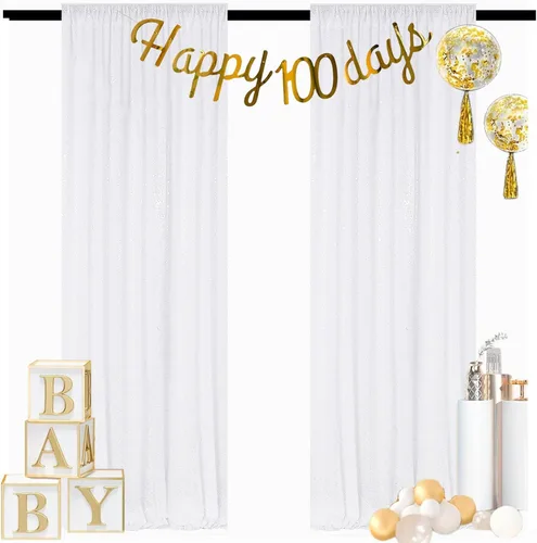 Miniatura 14 de ShinyBeauty PHOTOBOOTH - Fondo de tela de lentejuelas, telón de fondo de boda, telón de fondo óxido, cortinas de lentejuelas, cortinas de Negro