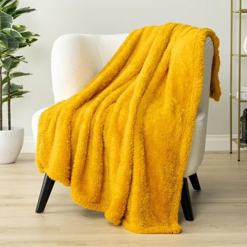 Miniatura 14 de PAVILIA - Manta de sherpa para sofá, gris esponjosa y cálida, manta de felpa suave para cama, acogedora, súper suave y ligera, manta decorativa