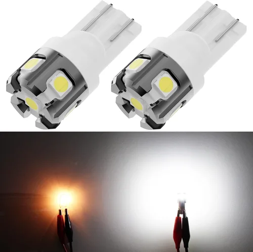 Miniatura 10 de PHINLION 194 foco LED amarillo ámbar súper brillante 168 2825 2827 T10 W5W miniatura focos LED de repuesto para luces de interior de coche, domo