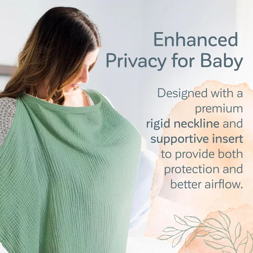 Miniatura 3 de Kiddycare Funda de lactancia, fundas de muselina de algodón para lactancia de privacidad, suave con la piel del bebé, fundas discretas