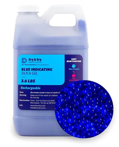 Miniatura 25 de Dry & Dry [1.63 kg] Cuentas de gel de sílice indicadoras de primera calidad de color naranja (estándar de la industria 3-5 mm) - Cuentas de gel