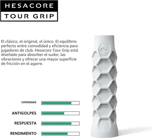 Miniatura 8 de Hesacore Agarre de paleta de pickleball - 5.25 pulgadas - Tacto regular - Soporta codo de tenis, mejora la fuerza de agarre, reduce la vibración