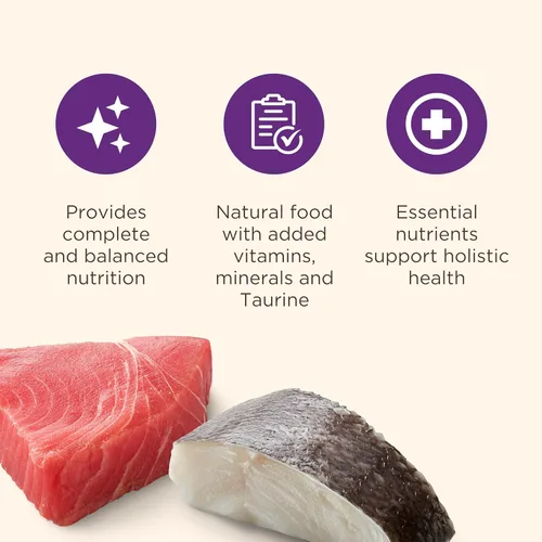 Miniatura 5 de Nutrish Ocean Fish-A-Licious - Alimento húmedo sin granos para gatos, mezcla de salud completa con pescado marino en copos reales y atún en salsa