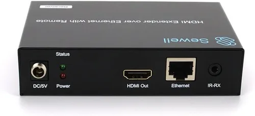 Miniatura 3 de Sewell Receptor HD-Link HL21, HDMI, IR y RS232 sobre cat5e/6, matriz TCP/IP, 390 pies.