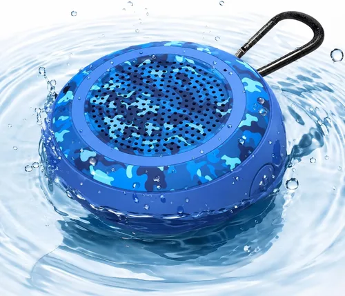 Miniatura 9 de CYBORIS Pequeño altavoz Bluetooth flotante – IPX7 impermeable, a prueba de golpes y portátil, mini altavoz inalámbrico para exteriores con micrófono