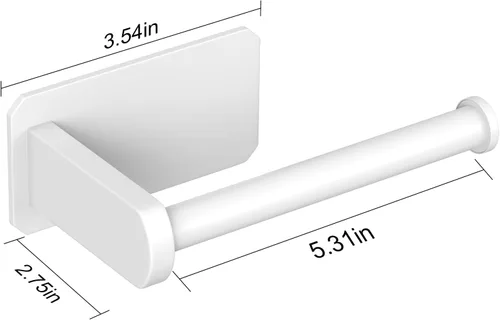 Miniatura 5 de VAEHOLD Soporte de papel higiénico autoadhesivo para cocina, baño, soporte para rollo de inodoro, sin perforaciones, para baño, se pega en la pared