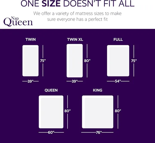 Miniatura 2 de NapQueen - Colchón de espuma viscoelástica de 12 pulgadas, tamaño twin XL, tamaño mediano, firme, cama en una caja