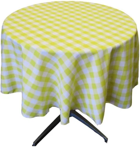 Miniatura 2 de KS Linens - Mantel redondo a cuadros de 30 pulgadas, varios colores disponibles (Apple G y blanco)