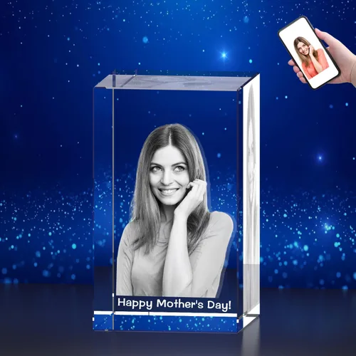 Miniatura 2 de Foto de cristal 3D, regalos personalizados para mujeres, ella, esposa, hombres, mamá, marido, gran regalo personalizado con tu propia foto, Retrato