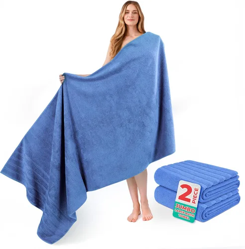 Miniatura 38 de American Soft Linen Toallas de baño jumbo grandes de 35 x 70 pulgadas, 600 GSM, 100% algodón, sábanas de baño turcas, toallas de baño de lujo