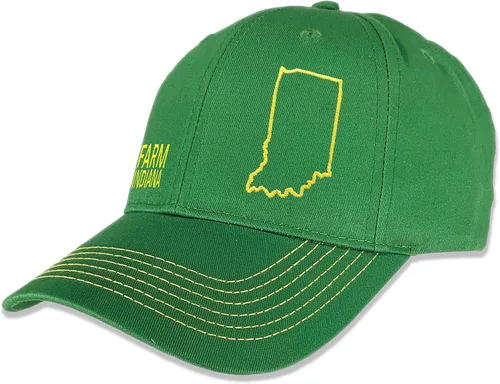 Miniatura 2 de John Deere Sombrero completo de sarga Farm State Pride - verde y amarillo, Amarillo, verde