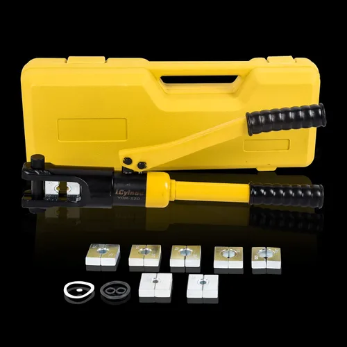 Miniatura 7 de Herramienta de prensado hidráulico 12T 8AWG-250MCM Herramienta de prensado de cables de 0.55 pulgadas Carrera hidráulica de terminal crimpadora