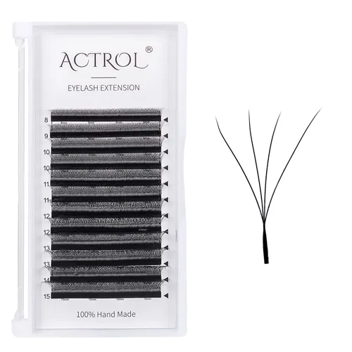 Miniatura 14 de Extensiones de pestañas 4D W, color negro, 0.003 in, rizo D, 0.315 in, volumen individual, YY, extensiones de pestañas en forma de W, fáciles