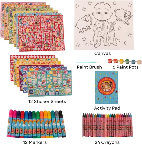 Miniatura 2 de Innovative Designs Cocomelon - Set de pintura y actividades creativas con lienzo para colorear para niños, más de 1000 piezas