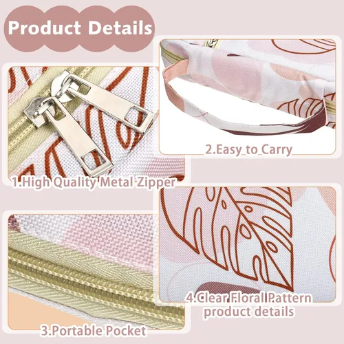 Miniatura 6 de Laumoi Funda para la Biblia para mujer, funda de Biblia floral de 10 pulgadas, bolsa protectora portátil para suministros de estudio bíblico, Varios