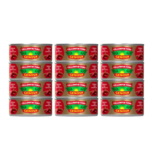 Miniatura 12 de Genova Atún de aleta amarilla premium en aceite de oliva, latas de 5 onzas, paquete de 8 – Atún enlatado rico en nutrientes y alto contenido