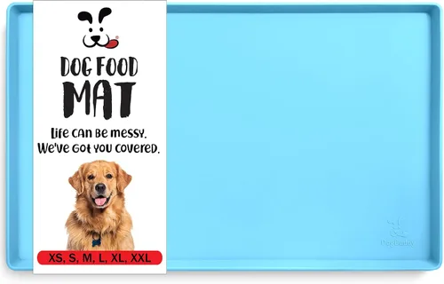 Miniatura 14 de DogBuddy Tapete de comida para perros – Tapete impermeable para comida y agua, tapete de silicona para alimentación de mascotas para pisos, mantel