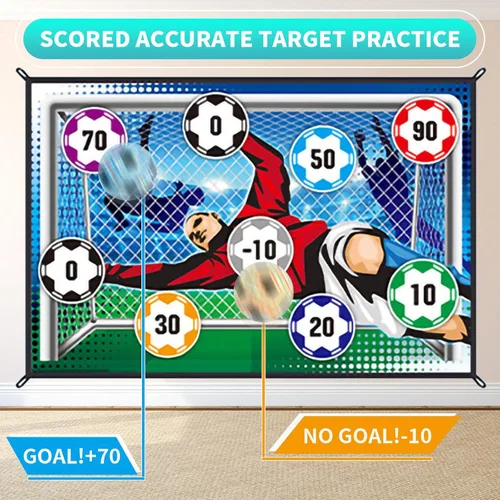 Miniatura 4 de Juego de alfombrillas de juego de pelota de fútbol, pelota de fútbol pegajosa para interiores, juego de fiesta de lanzamiento, juguetes deportivos