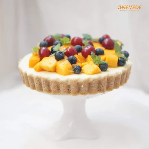 Miniatura 6 de CHEFMADE Sartén para tartas, 7 pulgadas con parte inferior suelta extraíble, antiadherente, redonda, quiche, para horno y cocción instantánea