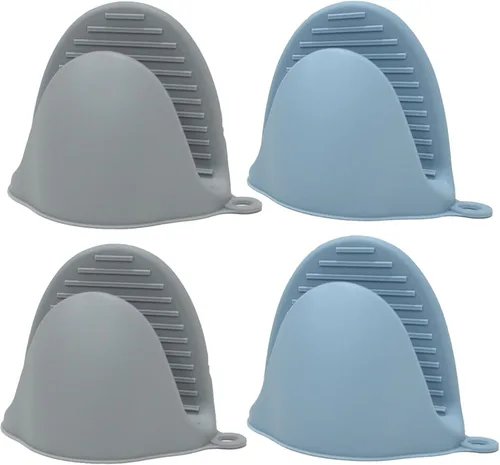 Miniatura 3 de Juego de guantes de horno de silicona para la cocina, protectores de dedos mini, agarres de pellizco de cocina, soporte para ollas, accesorios