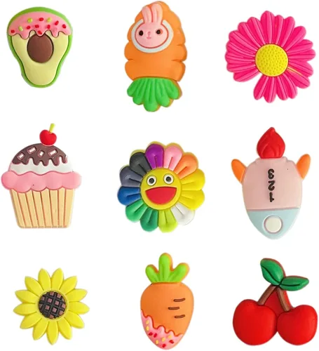 Miniatura 6 de monochef Dijes para zapatos para niñas y adolescentes paquete de 30 dijes de decoración de zapatos al azar, dijes de unicornio para zapatos