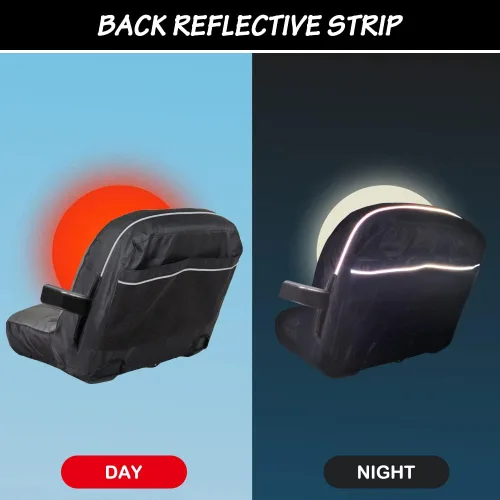 Miniatura 6 de HOMEYA Funda de asiento para cortacésped, resistente al agua, 600D, Oxford, con relleno y bolsillos traseros, para asientos de 16.5 pulgadas
