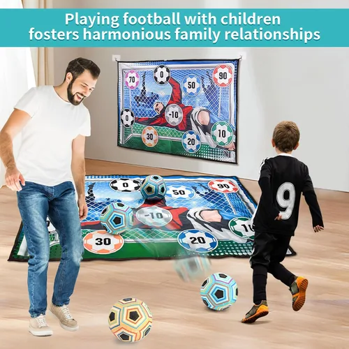 Miniatura 6 de Juego de alfombrillas de juego de pelota de fútbol, pelota de fútbol pegajosa para interiores, juego de fiesta de lanzamiento, juguetes deportivos