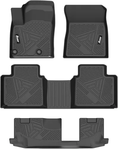 Miniatura 9 de IKON MOTORSPORTS Alfombrillas de suelo de TPE 3D, compatibles con Mitsubishi Outlander 2022-2025, revestimientos de suelo antideslizantes Negro