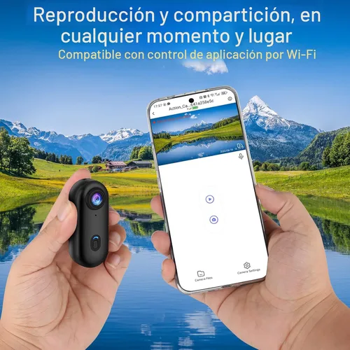 Miniatura 8 de Cámara de acción i3 4K de tamaño pequeño, se monta en cualquier lugar, cámara corporal pequeña con clip de resorte, vlogging portátil, grabación POV
