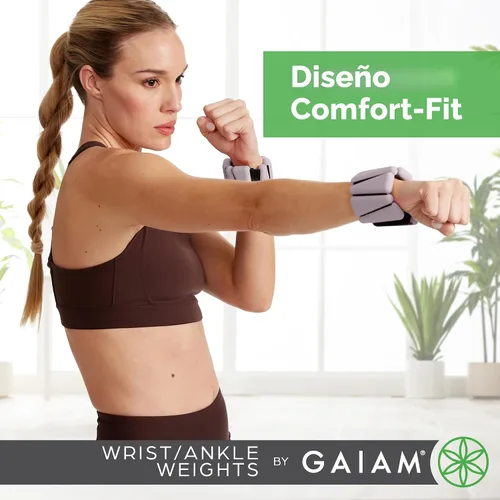 Miniatura 5 de Gaiam Wrist and Ankle Weights, Wearable Bracelet to Strengthen, Tone & Sculpt, Adjustable Ankle Weights for Women & Men for Yoga, Dance, Pilates