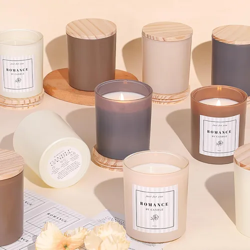 Miniatura 13 de 12 tarros de velas rosas surtidos para hacer velas, tarros de vela vacíos de 10 onzas con tapas y etiquetas de bambú, tarro de vela de vidrio