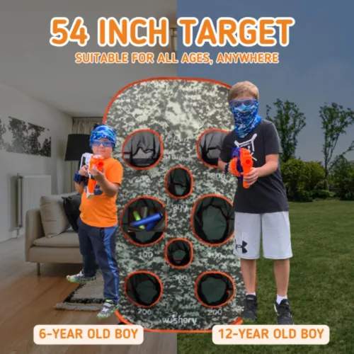 Miniatura 2 de Objetivo grande para niños. Juguete de práctica de tiro con red de almacenamiento para niños. Perfecto para fiestas Nerf en interiores y exteriores