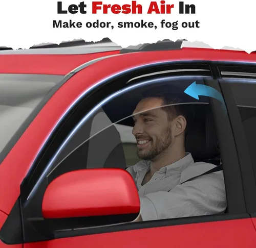 Miniatura 5 de Canvcle RAV4 Rain Guards - Window Visors for Toyota RAV4 2006-2012, Outside-Mount Tape-On Side Window Wind Deflectors for RAV4 Accessories, Vent