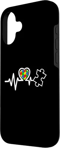 Miniatura 2 de Heart Puzzle Piece Heartbeat Cool Autism Awareness Case for iPhone 16