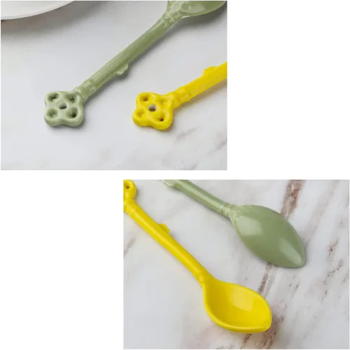 Miniatura 4 de Juego de 6 cucharas demitasse de cerámica para café, postre, té, helado