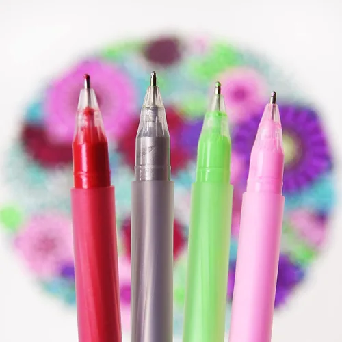 Miniatura 9 de Primrosia 48 bolígrafos de gel con purpurina, incluidos metálicos, pastel y fluorescentes, para libros de colorear y bolígrafos de diario