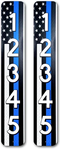 Miniatura 11 de Curb N Sign - Placas de números para buzón – 3 x 10 pulgadas hechas de aluminio reflectante de alta calidad – Números de buzón súper reflectantes