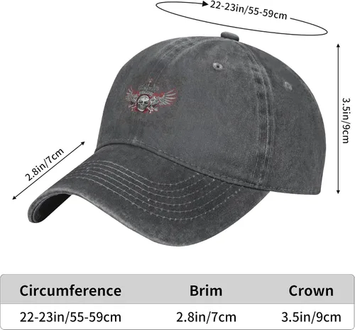 Miniatura 8 de Cowboy Hat Trendy Hats for Man and Women Djustable Four Season Outdoor Baseball Cap of Hell Skull with Angel Deep Heather