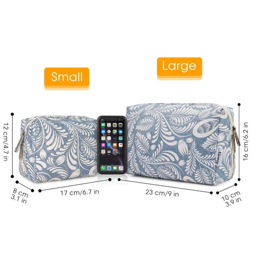 Miniatura 2 de Narwey Pequeña bolsa de maquillaje para bolso, mini bolsa de cosméticos, bolsa de maquillaje de viaje con cremallera, bonitas bolsas de maquillaje