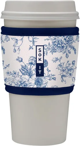 Miniatura 204 de Sok It HotSok Coffee & Tea - Funda de neopreno con aislamiento reutilizable (floral abstracto)