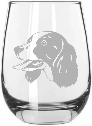 Miniatura 197 de Sakhalin Husky Dog - Copa de vino grabada personalizada de 15.25 onzas sin tallo