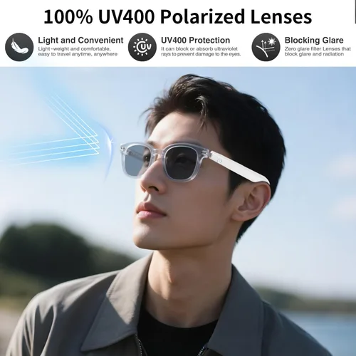 Miniatura 8 de Al - Lentes inteligentes para mujeres y hombres, impulsados por IA mediante grabación en vivo, interpretación simultánea, lentes de traducción