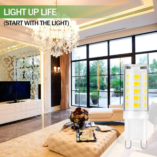Miniatura 5 de Bombillas LED G9, 3 W, equivalente a bombillas halógenas de 300 lm y 30 W, bombillas LED de ahorro de energía, para candelabro, aplique de pared