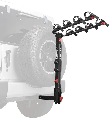 Miniatura 2 de Allen Sports Premier - Portabicicletas con bloqueo de liberación rápida para 4 bicicletas para enganche de 2 pulgadas en vehículos con neumático