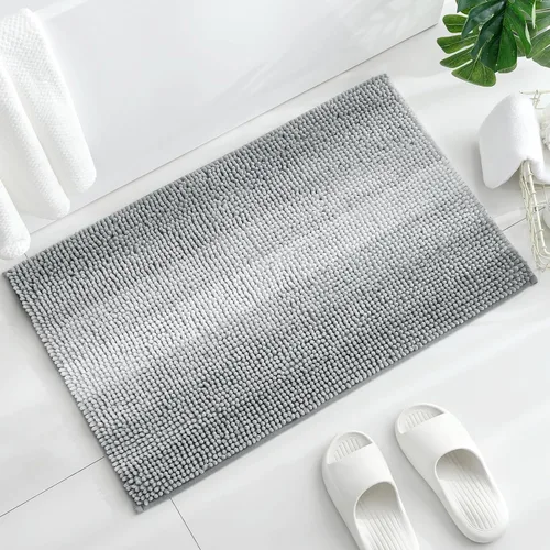 Miniatura 12 de Gibelle Alfombras Azules para Baño, Alfombra de Baño de Chenilla de Lujo, Alfombra Pequeña Antideslizante para Ducha y Alfombras para el Suelo